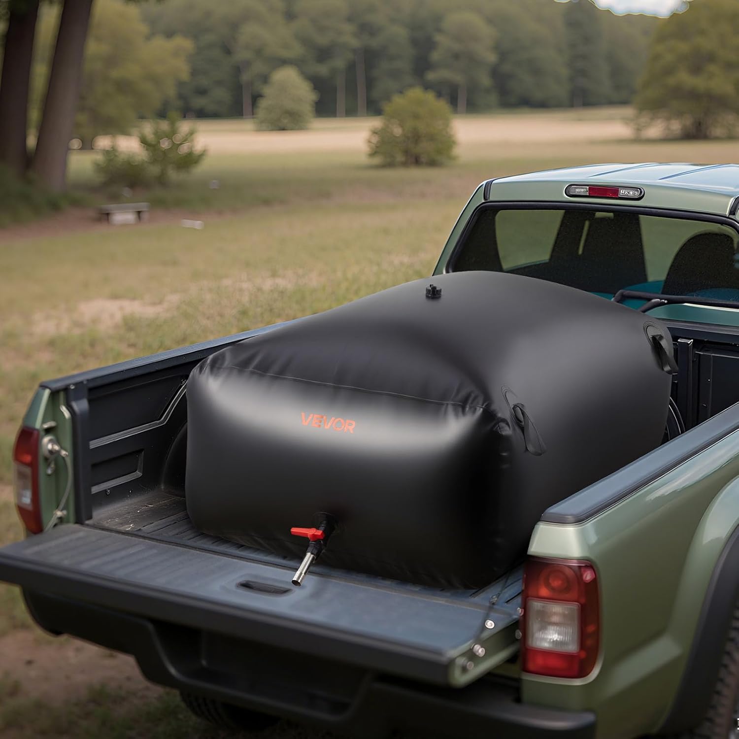 VEVOR Water Storage Bladder 142.7 Gallon Large Capacity Water Bag, Portable & Collapsible Soft Waters Container, Leakproof & Tear-Resistant PVC Emergency Waters Storage Tank for RV Truck & Outdoor Use