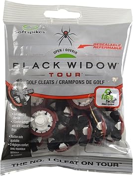 SOFTSPIKES Unisex Adult Fast Twist Replacement Spikes And Tools, Black, Clamshell US