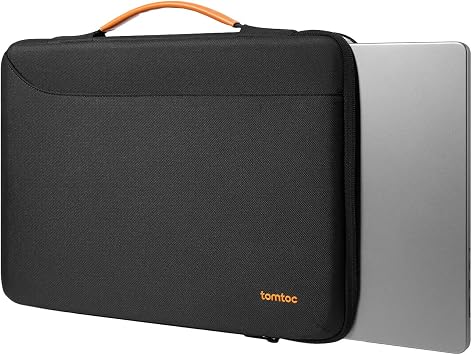 Tomtoc Defender 16 Laptop Çantası – 360° Darbe Koruma, Suya Dayanıklı, Ultra İnce Taşınabilir Kılıf, MacBook Pro/Air ve 16 Notebook Uyumlu, Siyah A22F3D5