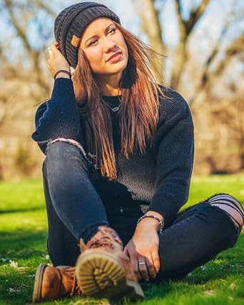 Funky Junque Skull Cap Beanie for Women - Womens Winter Hat Knit Slouch Style, Warm, Soft Unisex Cold Weather Mens Beanies