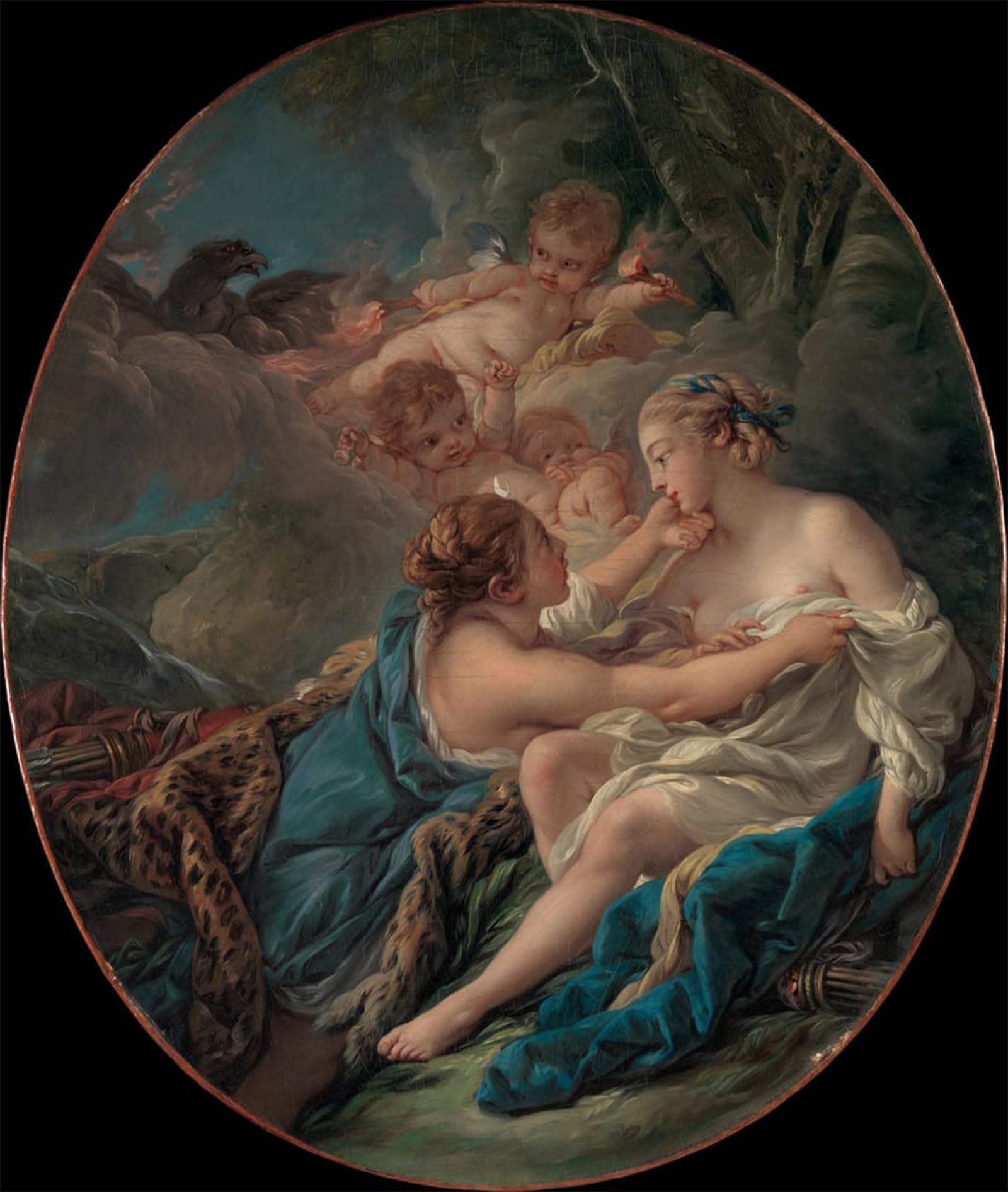 Toile d'art abstrait Jupiter et Callisto impression premium