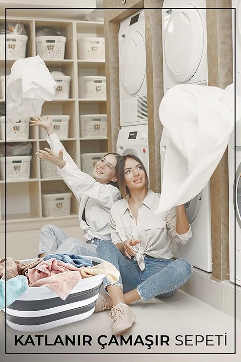 Market Gate Foldable Silicone Accordion Laundry Basket Saddle 27 L (27 Liters)
