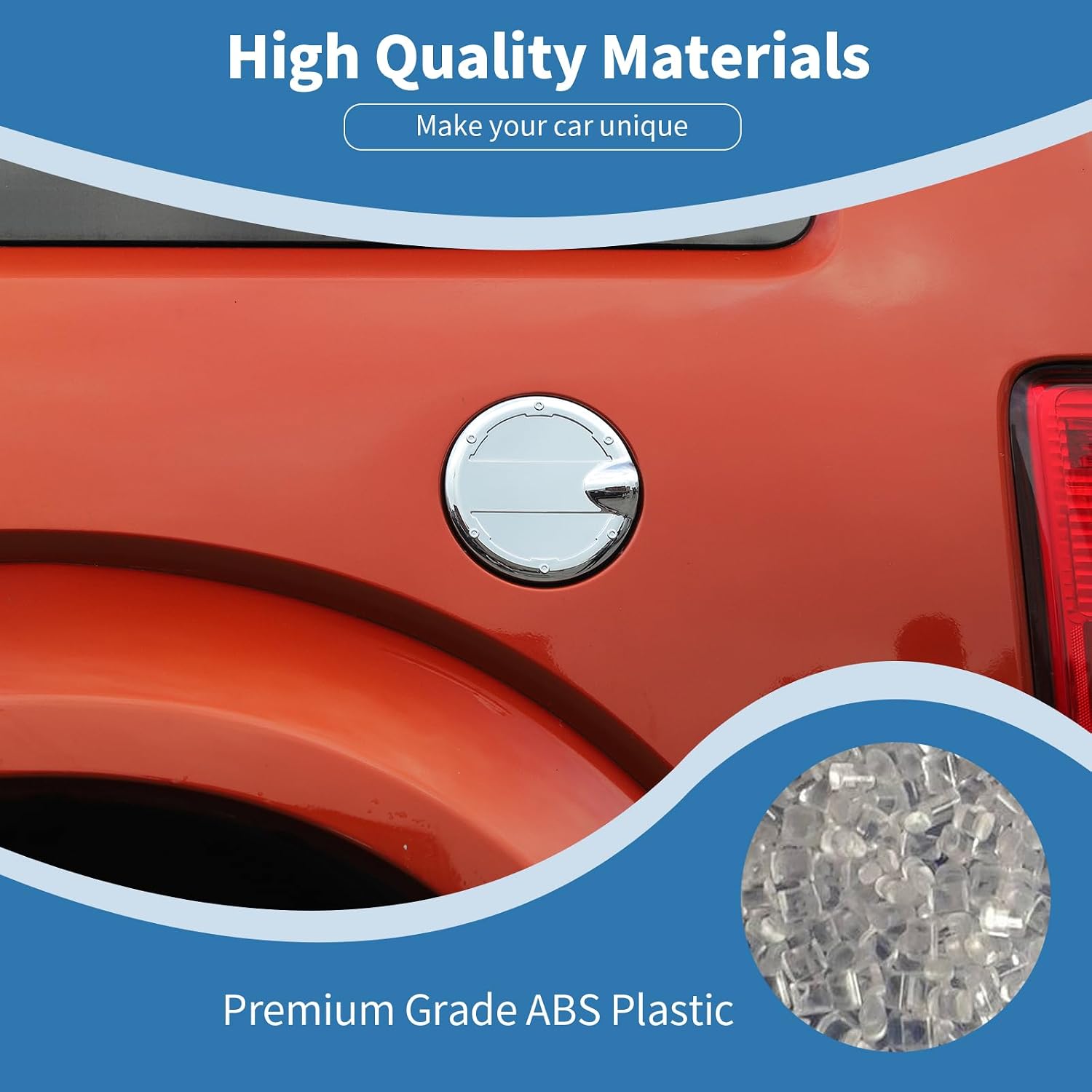 for Nitro Gas Cap Fuel Tank Door Cover Trim Fit for Jeep Liberty/Dodge Nitro 2007-2012 for Grand Commander 2006-2010 Chrome Exterior Accessories 1pcs