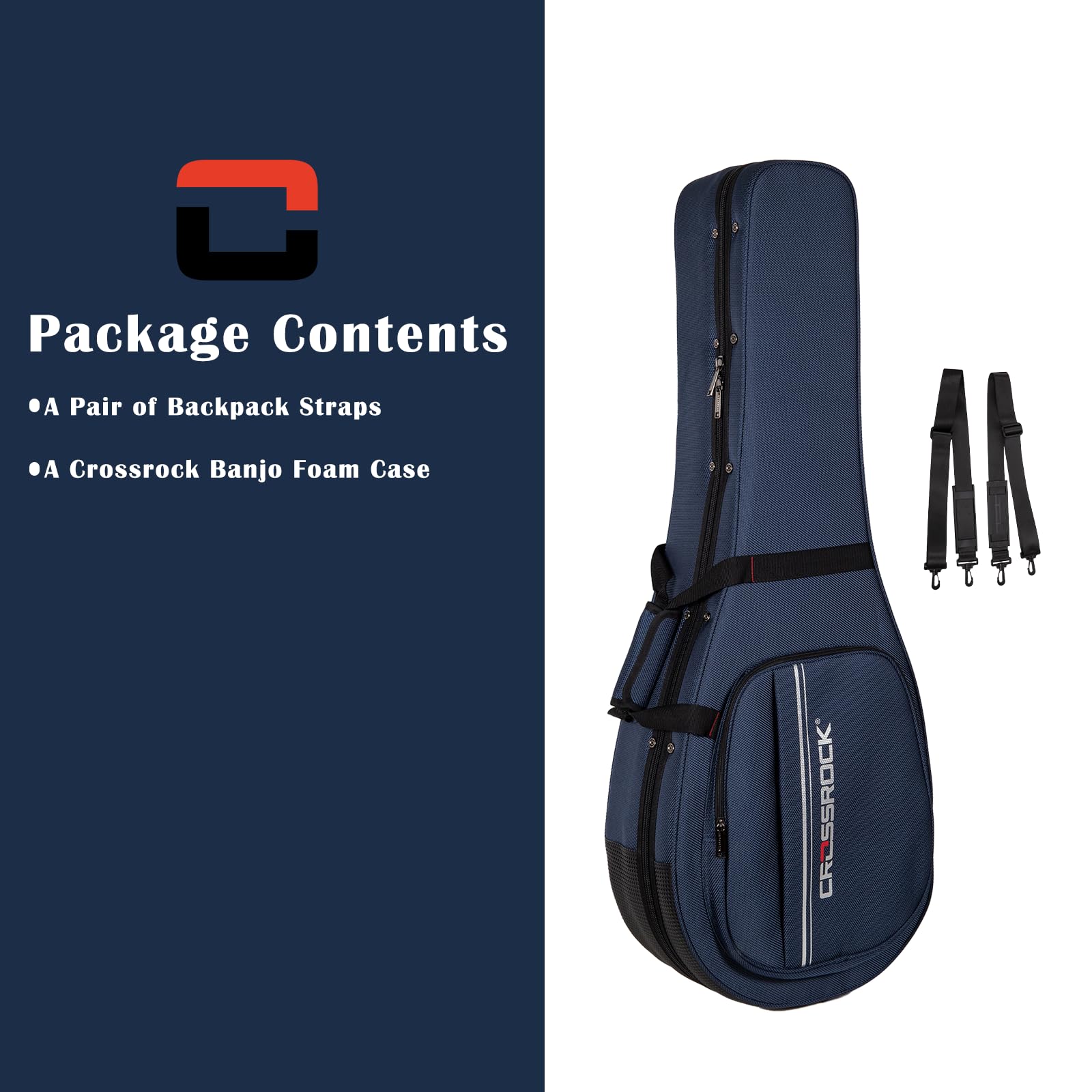 Crossrock, niebieski, 5-saitiges Banjo, CRW300-Banjo