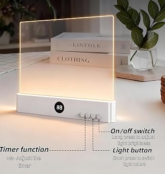 Flat book light, reading light for bed reading, panel book light, night reading light, tri color dimming eye protection LED book page light, USB charging, with timer, used for bedroom reading(Pink)