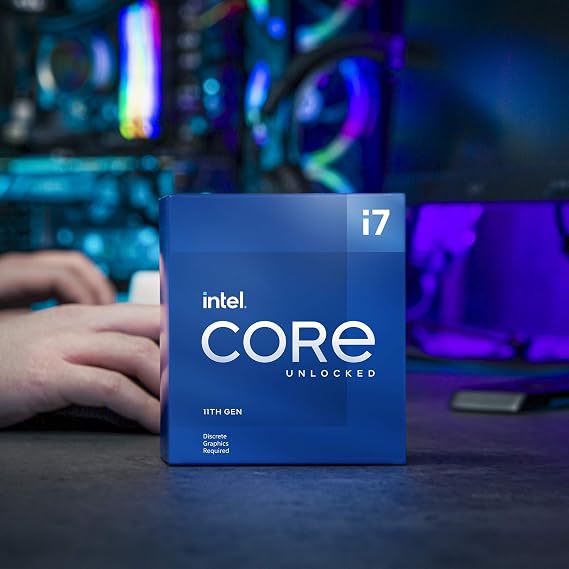 Intel CoreTM i7-11700KF Desktop Processor 8 Cores up to 5.0 GHz Unlocked LGA1200 (Intel 500 Series & Select 400 Series Chipset) 125W