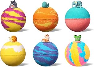 Seychelles Super Bubble Bath Bombs with Toy Inside (Set of 6), Heavy Foam & Bubbles, 100gm Each (Safe Kids 1+) No SLS, Coconut based Product, Free From Heavy Residues