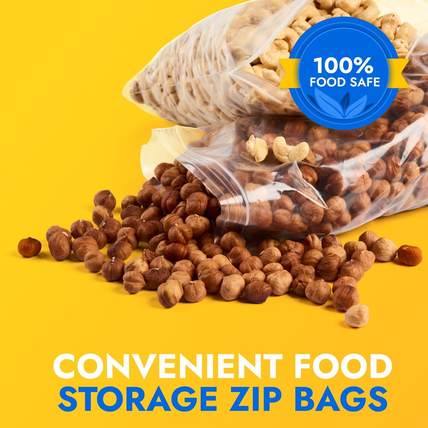 6" x 9" Heavy-Duty Zip Plastic Bags Pack of 20, 8 Mil Extra Thick Clear Reclosable Poly Bags, Waterproof Resealable for Clothes, Hardware, Tools, Food