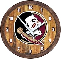Vista 58 de The Fan-Brand NCAA Oklahoma Sooners: Faux Barrel Top Wall Clock Sports Team Bar Sign Décor - Home Man Cave, Party Decoration - Made On Demand