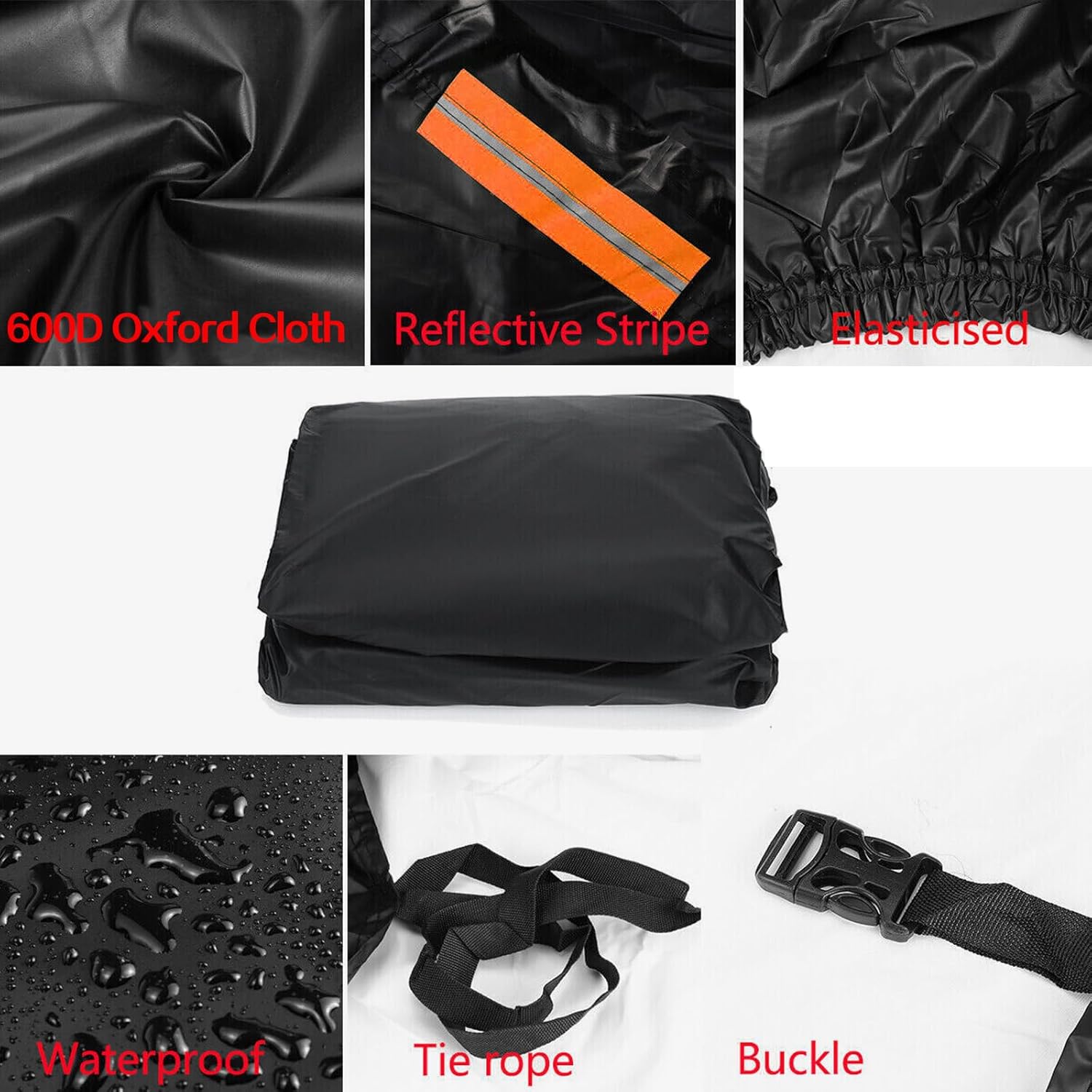 UTV Cover 2-3 Seater, 600D Heavy Duty Waterproof All-Weather Protection,Side by Side Covers Compatible with Polaris Ranger RZR Yamaha Honda Can Am Defender (126"x70"x75,M)
