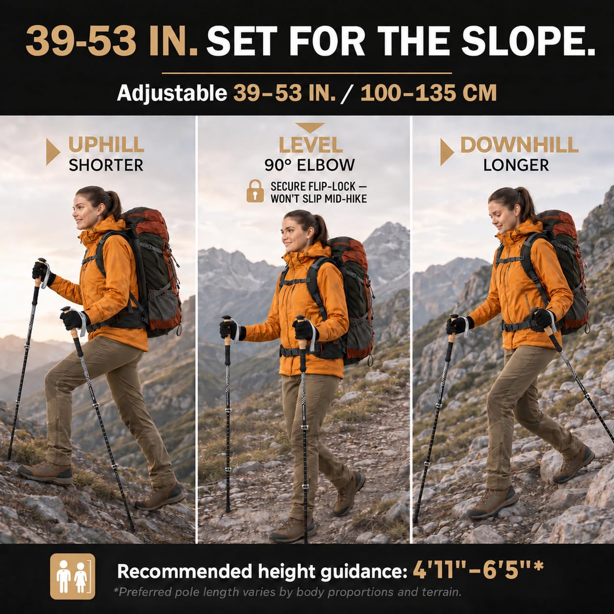 Trekology Bastoncini da trekking in fibra di carbonio 3K, 210 g
