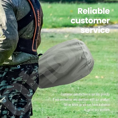 Miniatura 6 de Ohoho Paquete de 3 cubiertas impermeables para cortadora de césped, máquina de recortar, sierra eléctrica, setos y sierra de barra, compatible con