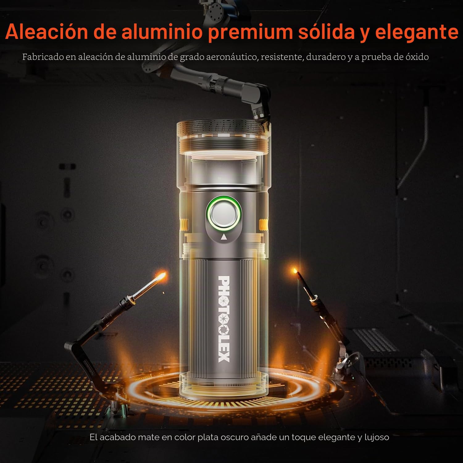 PHOTOOLEX linterna LED para fotografía con 4 luces de relleno de colores, 84000 mAh, aleación de aluminio con 20 filtros de luz estampados, luz de vídeo
