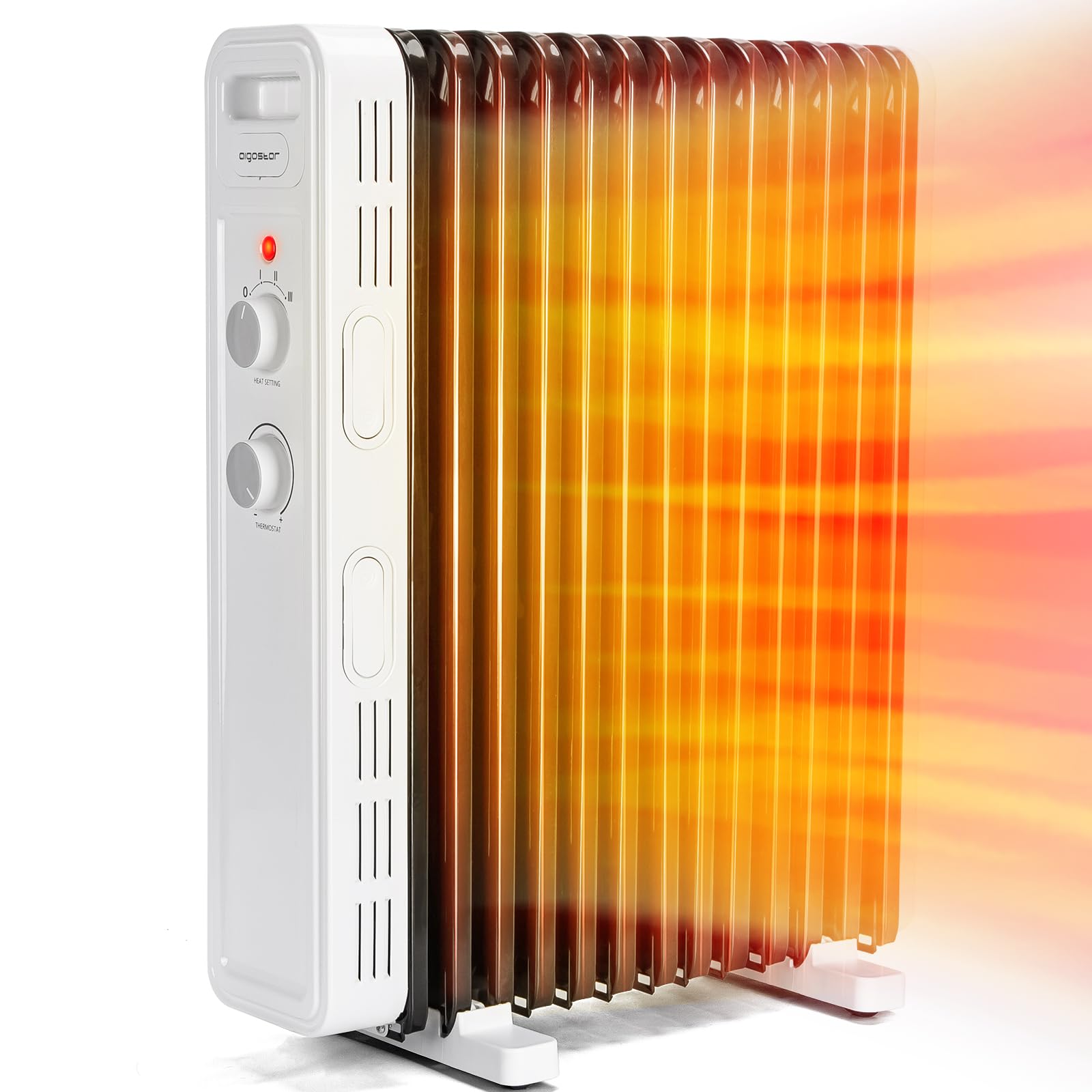 Aigostar Radiateur à Bain d'Huile 2500W, 13 Éléments,Économie d’énergie