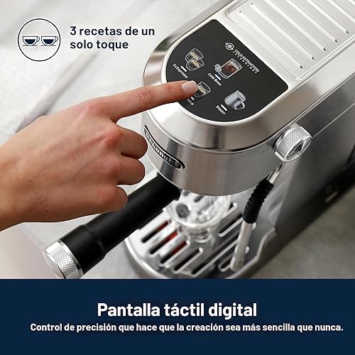 Miniatura 4 de De'Longhi Dedica Duo - Máquina compacta de café expreso, cafetera fría con espumador de leche, para café expreso, café caliente y helado,