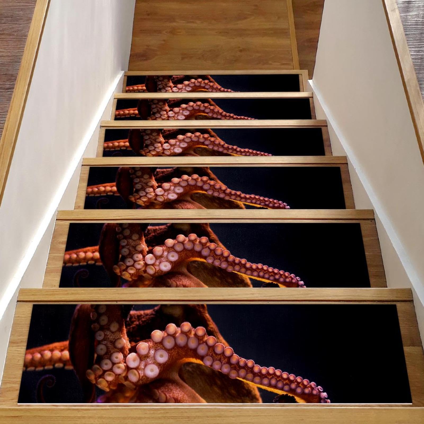 Tapis d'escalier antidérapants pour marche bois enfant et animaux domestiques