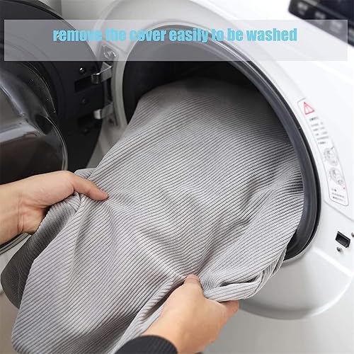 Miniatura 5 de NONCHI Funda para silla puff para adultosadolescentes (sin relleno), almacenamiento de animales de peluche de pana de alta calidad, funda para sofá