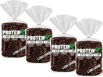 4 pack - Low Protein Bread - Carb | PROTEINK KETTERER |No added sugar, high in vegetable protein, high in fiber and low in saturated fat 450g x 4
