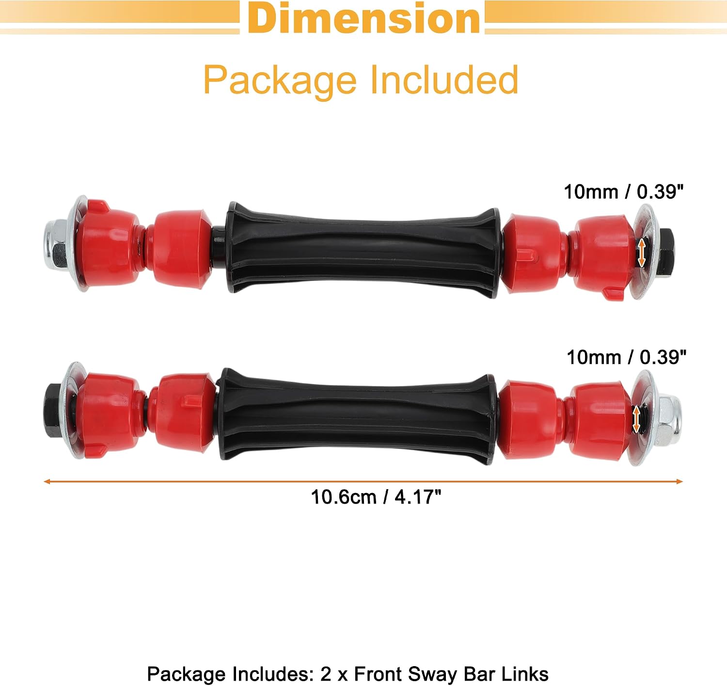 Motoforti No.K700538/K200222 2pcs Front Sway Bar Links Stabilizer Link Kit with Bushings for Cadillac Escalade for Chevy Tahoe Silverado Avalanche for GMC Yukon Sierra 2004-2018