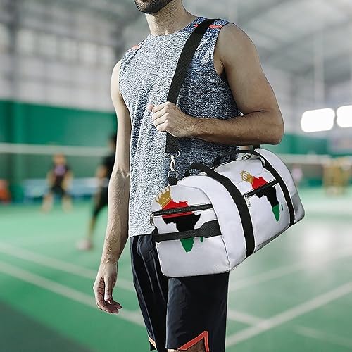 Miniatura 6 de Pan African Pride Duffle Bag with Shoes Compartment Waterproof Gym Tote Bags Travel Overnight Bags