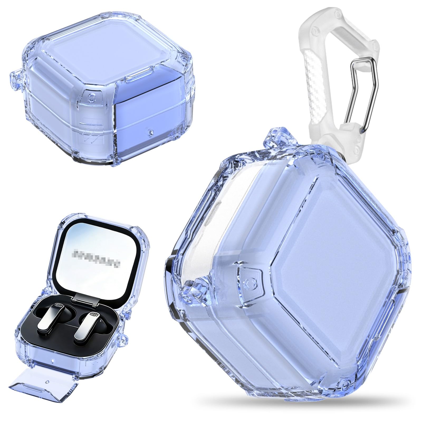 Coque Galaxy Bud 4 bleue rigide pour protéger le boîtier des rayures