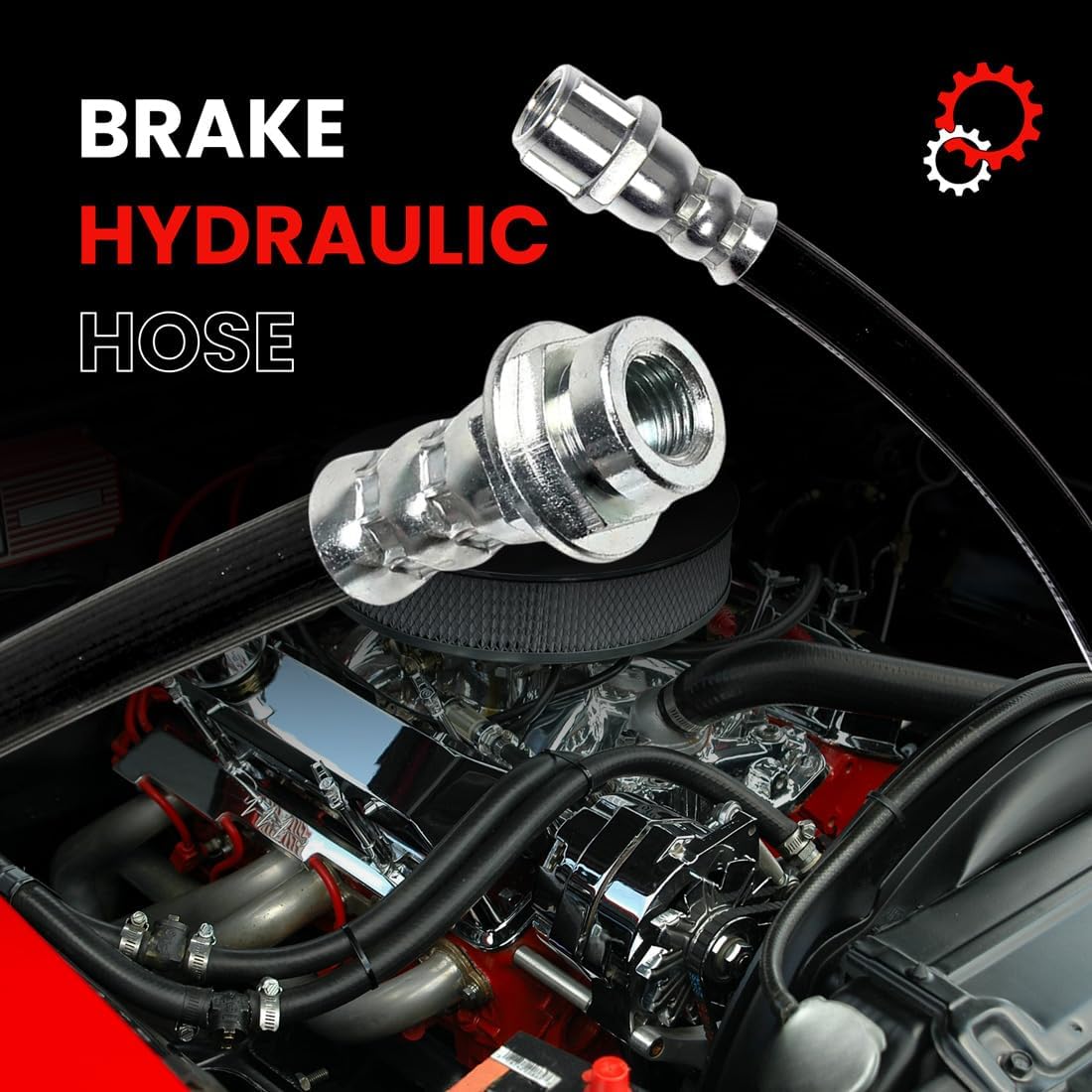 Arrhythmic Brake Hose Rear Driver Side Brake Hydraulic Hose 1 Piece for Ford F-150 2.7L 2015 2016 2017, for 3.5L 2015 2016 2017, for F-150 5.0L 2015 2016 2017