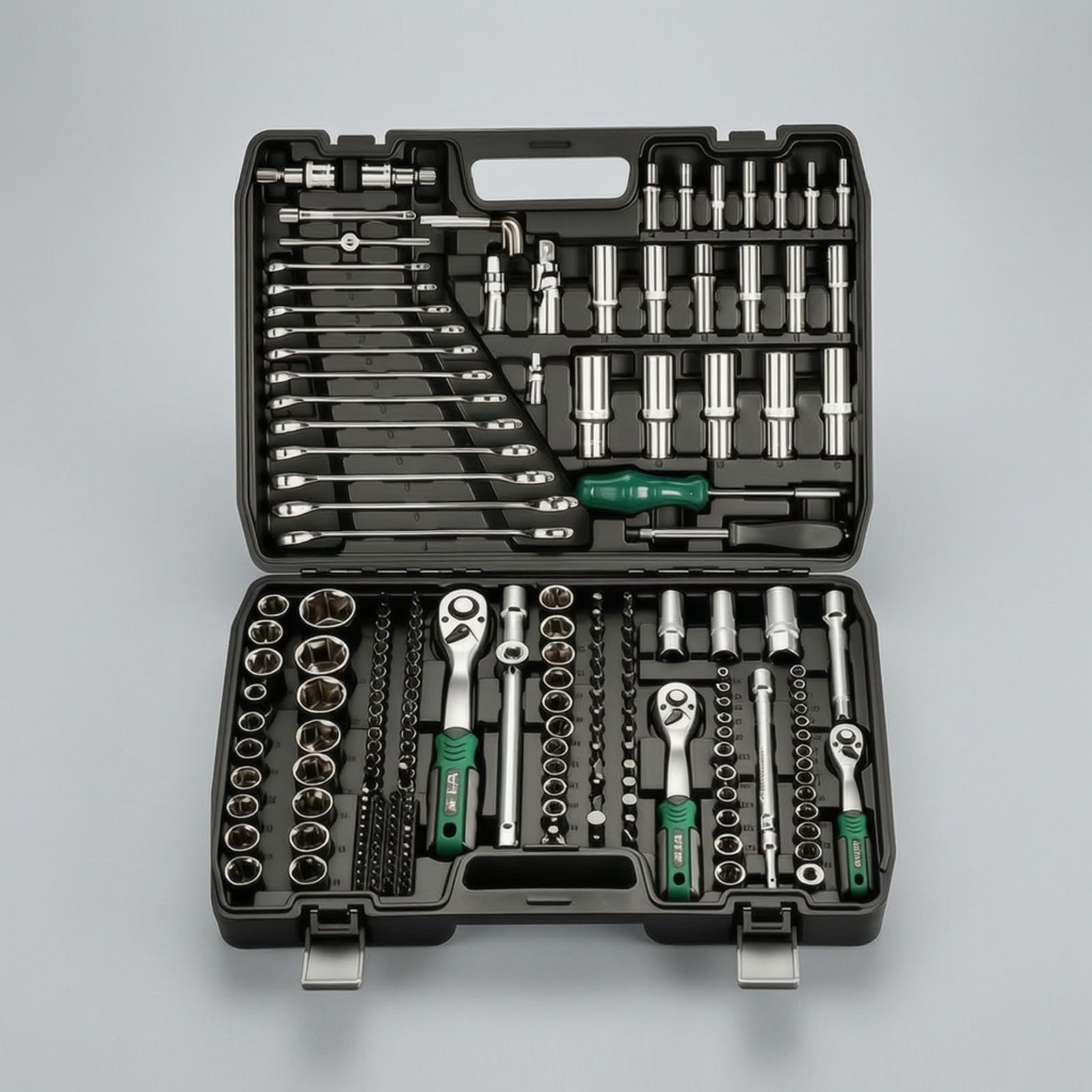 216 Pezzi Valigetta Attrezzi | Impugnatura Ergonomica Antiscivolo, Portatile, Unsili, per Auto, Garage, Meccanici, Automobilisti