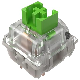 Razer Gaming Keyboard, Mechanical Switches Replacement Pack, Green Switch | Gen-3 Green Clicky Switches, 1.9mm Actuation Point at 50g, Transparent Housing, 3 Pin, Box-Style Cross Stem, 36 pcs
