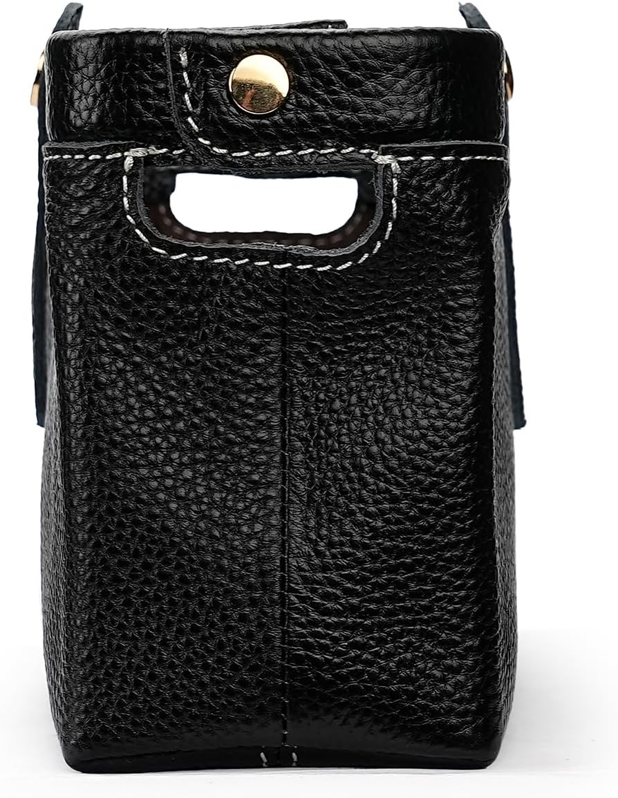 Travel leather makeup bag, waterproof mini makeup box, small travel storage bag