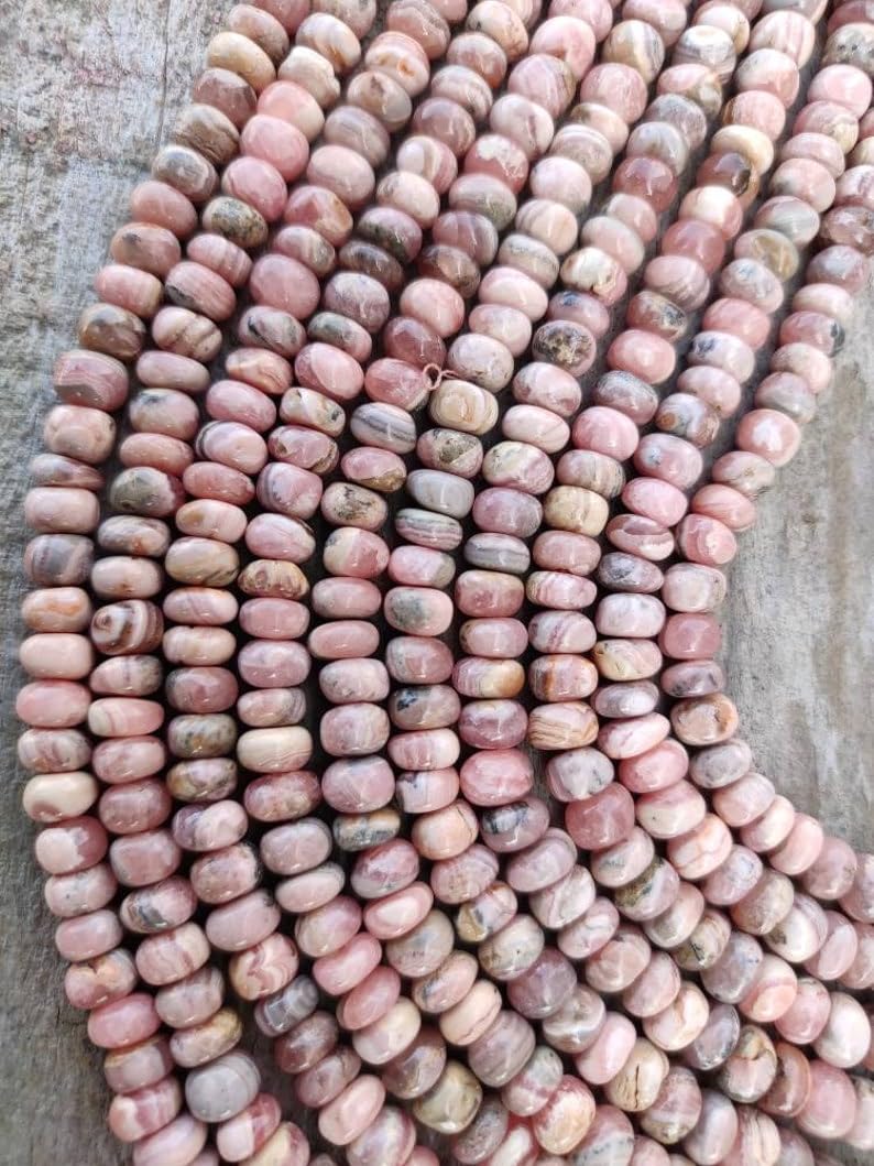 Rhodochrosite naturelle 6mm fabrication de bijoux colliers bracelets