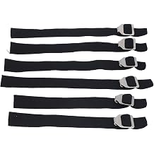Catcher Shin Guard Straps, 6pcs Baseball Leg Guard Replacement Straps with Rustproof Metal Buckles, Breathable Stretchy Adjustable for Baseball Catchers Gear, for Youth and