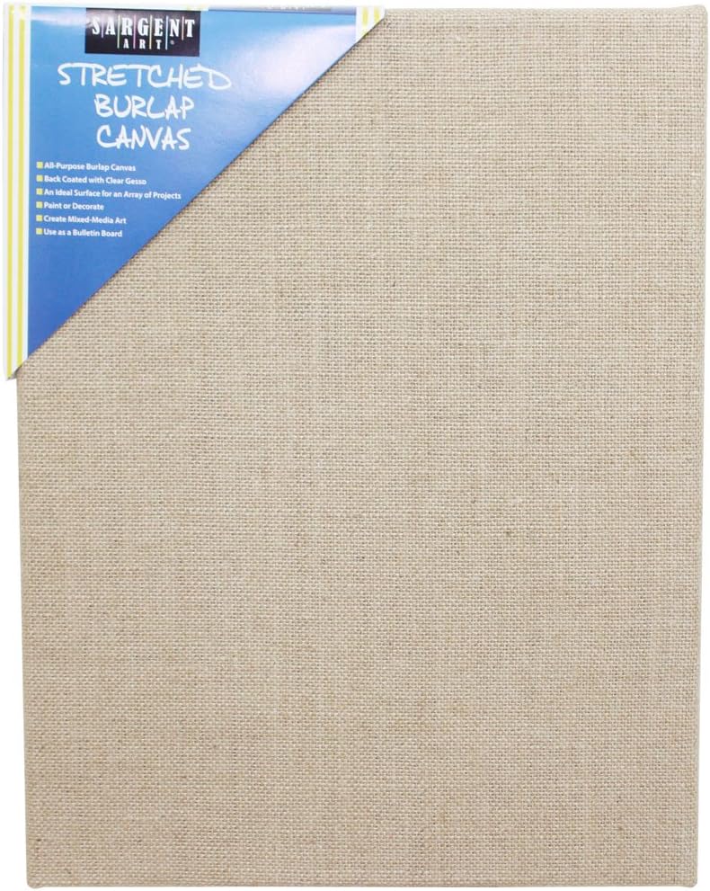 Sargent Art 90-2027 Stretched Burlap Canvas, 11 x 14