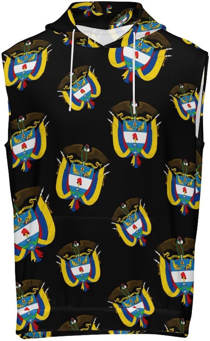 Men's Workout Hooded Tank Tops Sleeveless Muscle Gym T-Shirts