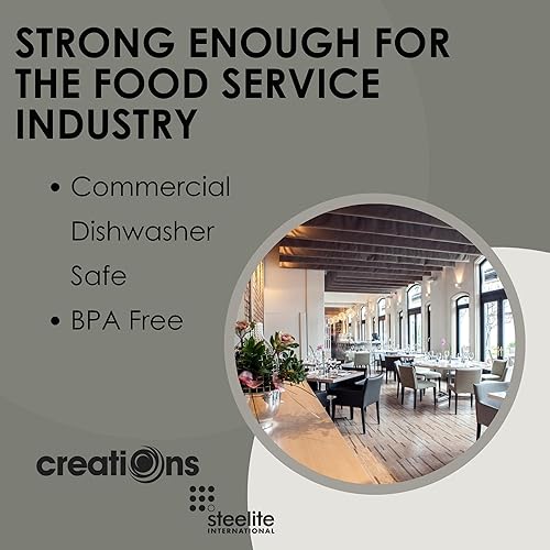 Miniatura 4 de Creations - Platos de pan de ensalada de melamina, Steelite de alta resistencia a la rotura para restaurante comercial, Urban Snow Coupe redondo de