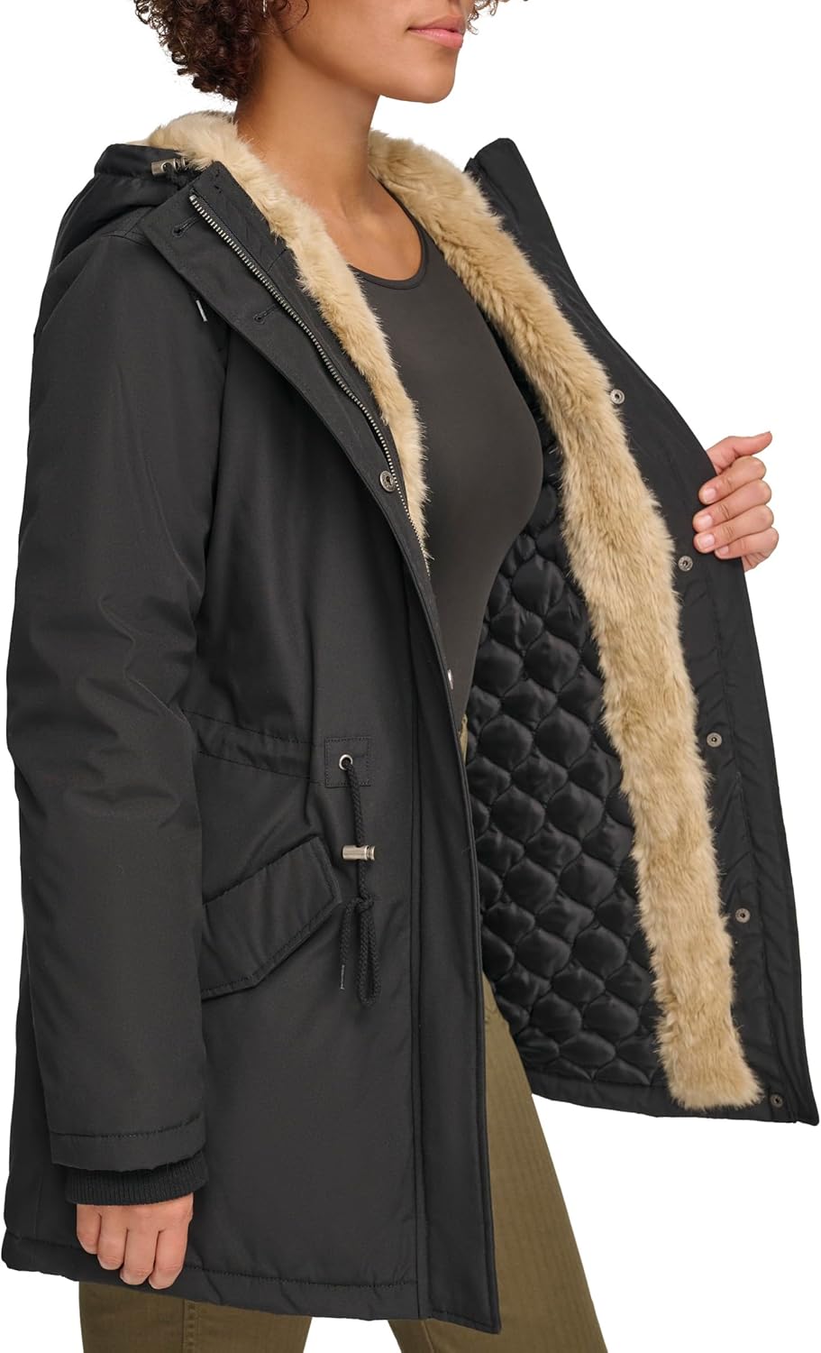 Levi's Women's Faux Fur Lined Hooded Parka Jacket (Regular & Plus Sizes) - Image 4