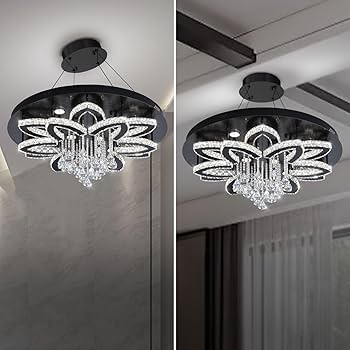 Flashing God 32'' Modern Crystal Chandeliers for Living Room