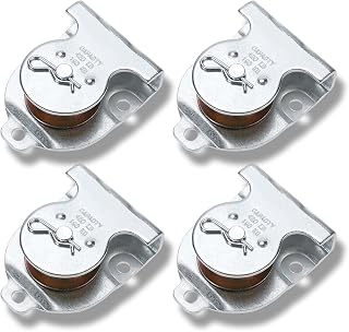 AuInn Ceiling Mount Single Pulley 1-1/2 Inch Wall Mount Pulley Ceiling Pulley for 3/8" Wire or Rope, 4 Packs