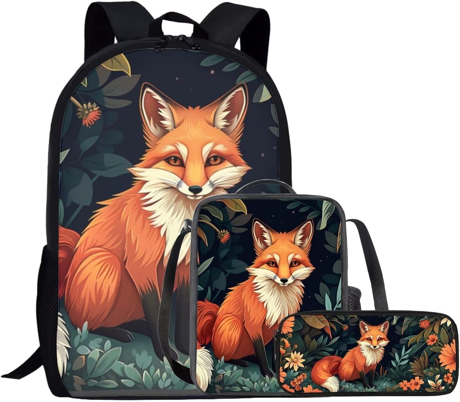 Cool Crocodile Green Backpack for Boys Girls School Backpack with Lunch Box Pencil Case Bookbag Set