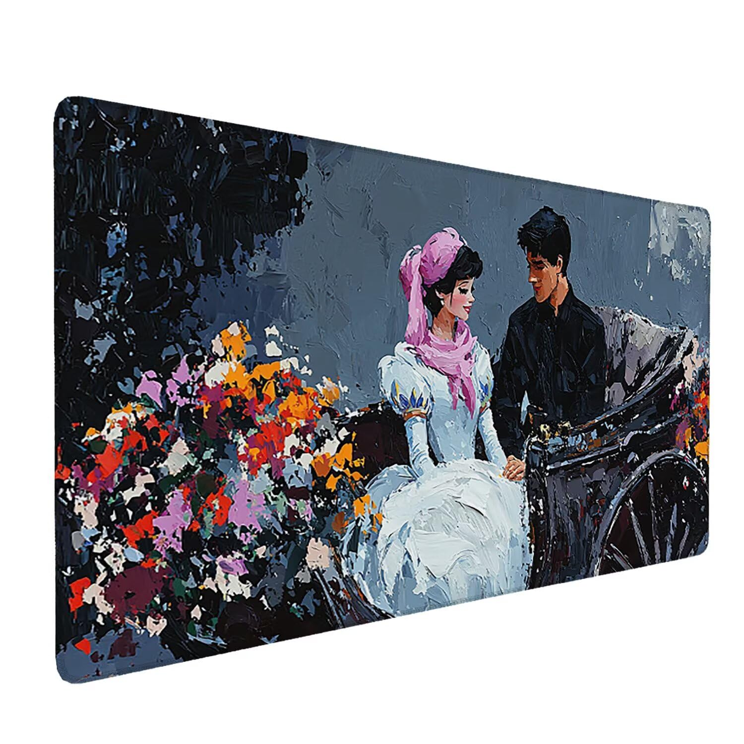 Tappetino per Mouse Gaming XXL 1600 x 800 mm – Ufficio Mousepad Grande – Migliora la Velocità e la Precisione – Tenuta Stabile – Lavabile – per Ufficio Accessori Scrivania (Principessa Principe) G-262