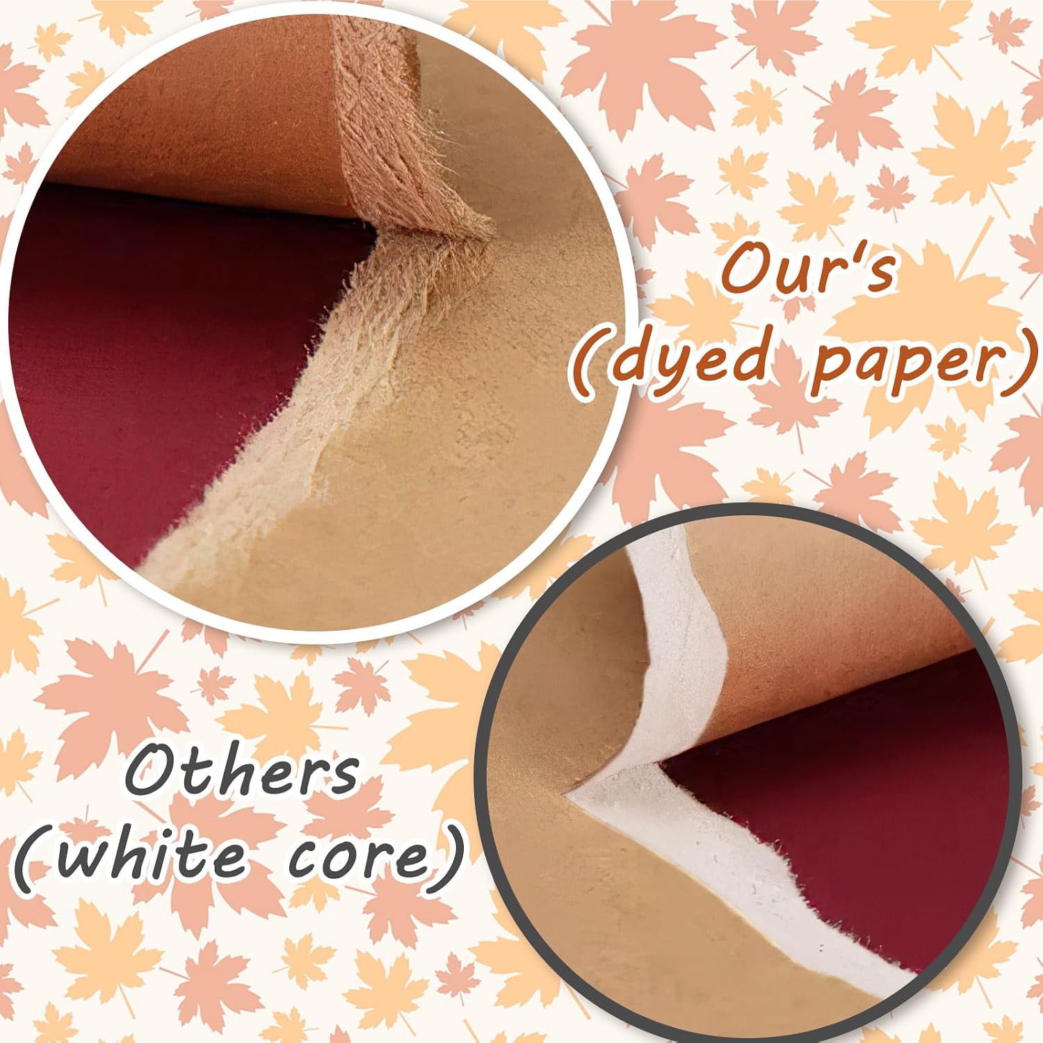 JULBEAR 30 Sheets Autumn Fall Color Cardstock Paper 8.5 x 11 for Printer