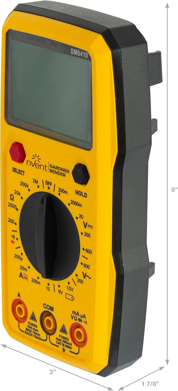 مقياس رقمي متعدد الوظائف DM6410 من Sperry Instruments، أصفر