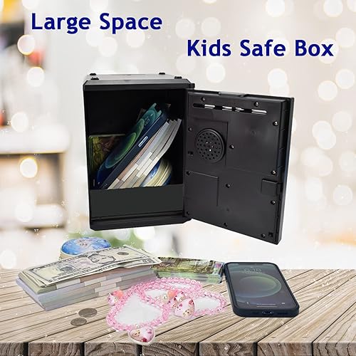 Miniatura 3 de Litpggy Kids Safe Bank with Fingerprint Password Talking ATM Piggy Bank for Real Money Toy Gift for 5-14 Years Old Boys Girls SilverBlack