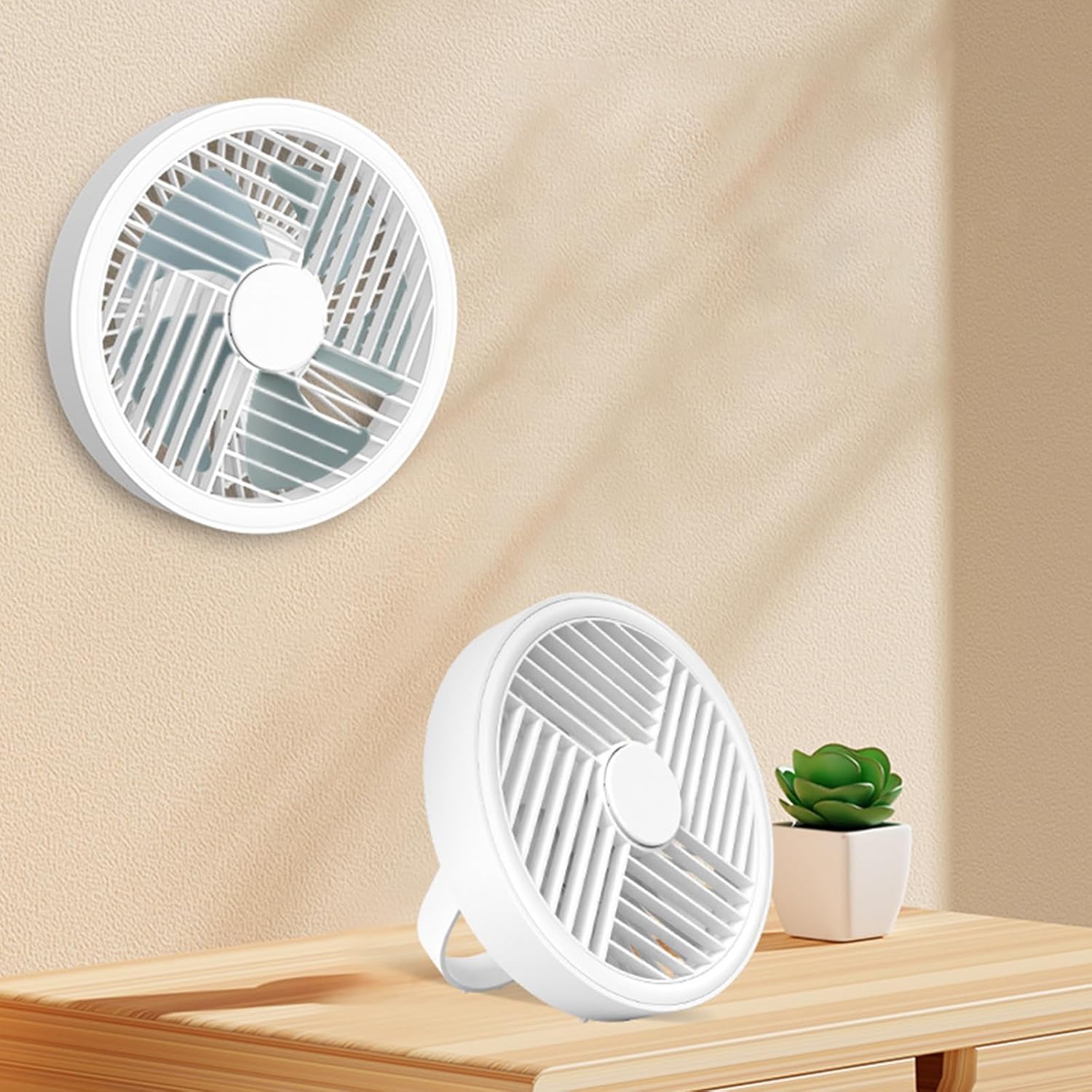 Rechargeable Desk Fan Camping Fan Table Fan 3Gear Fan Quiet Desk Fan Built-in 1500/2400mAh Cooling Fan