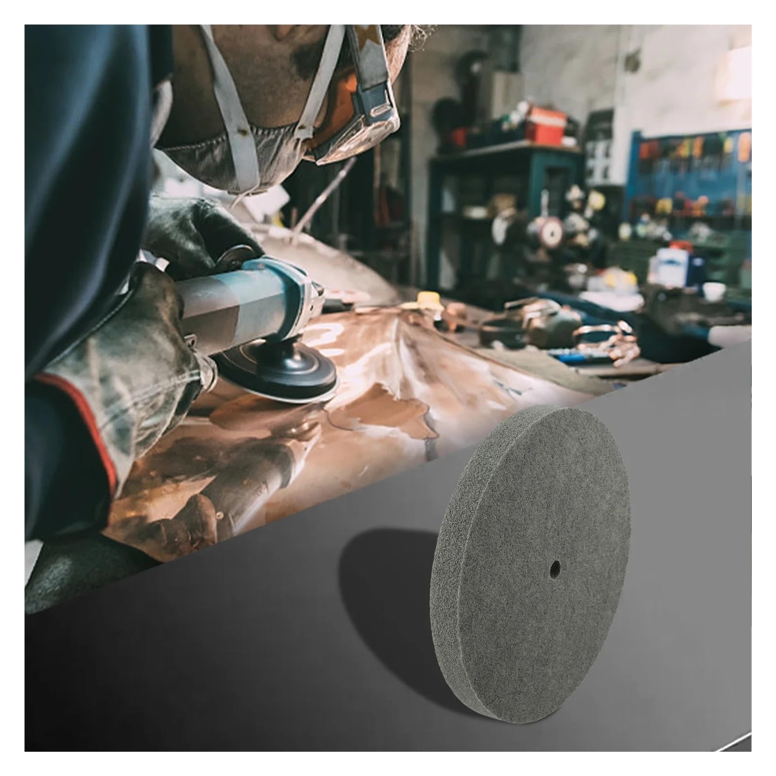 Rueda de desbarbado for eliminación de manchas de soldadura, rueda de máquina pulidora, ruedas de pulido de fibra de nailon, fibra resistente al desgaste de 1 pulgada y 25mm