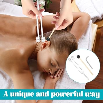 128hz Tuning Fork Medical,Aluminum Alloy Tuning Forks for Healing,Tuning Fork with Silicone Hammer,Tuning Fork 128hz for DNA Repair Healing,Sound Therapy,Tuning Forks Medical