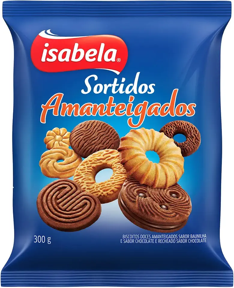 ISABELA Biscoito Amanteigado Sortido Isabela Pacote 300G
