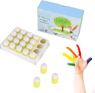 Esponja de dedo multifuncional para pintura de cores para crianças para manchas grandes e pequenas áreas
