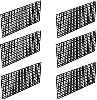 6 Pcs Grid Isolate Board Divider Fish Tank Bottom Black Filter Tray Aquarium Crate by OBANGONG