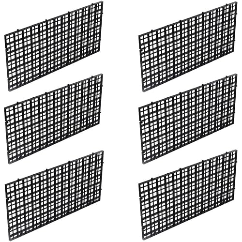 OBANGONG 6 Pcs Grid Isolate Board Divider Fish Tank Bottom Black Filter Tray Aquarium Crate