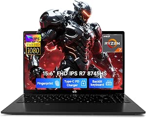 NIMO 15.6" FHD AI Gaming Laptop, 32GB DDR5, 1TB SSD, Ryzen 7-8745HS